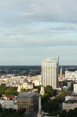 Aerial Perspective Of Riga From Above.