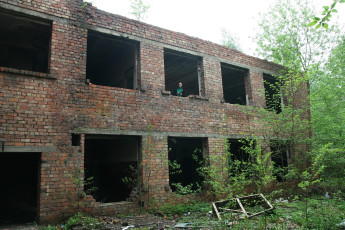 An Abandoned Brick Building In Iļģuciems.
