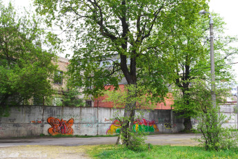 Graffiti In Iļģuciems Neighborhood.