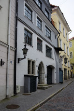 A Cobblestone Street In Tallinn.
