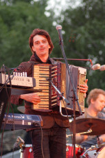 A Man Playing An Accordion At The Dzelzs Vilks Ielīgo '09 Festival.