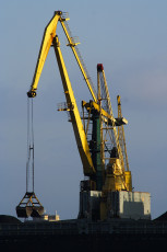 A Voleri Crane Lifting A Large Cargo.